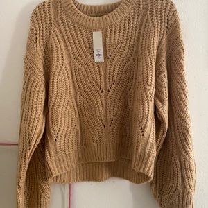 Tan cream knit sweater from Francesca’s